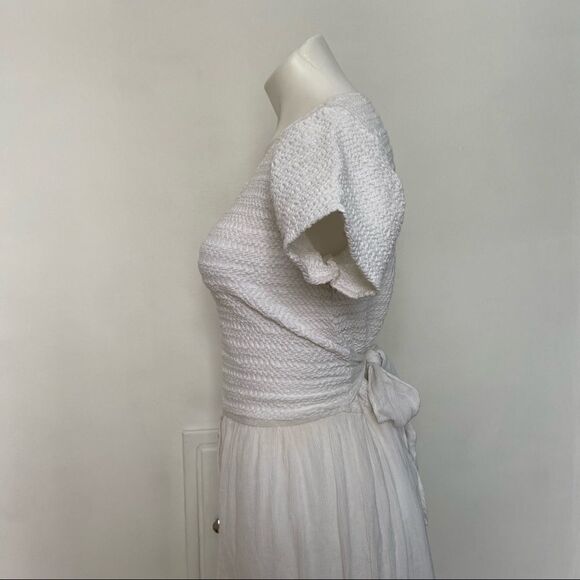 Jacquline Lauren vintage  Smocked 90s button front midi dress - Picture 9 of 11